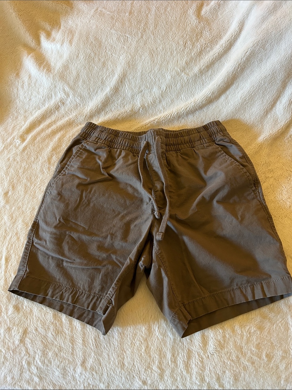 Sonoma Brown Elastic-Waist Hybrid Shorts